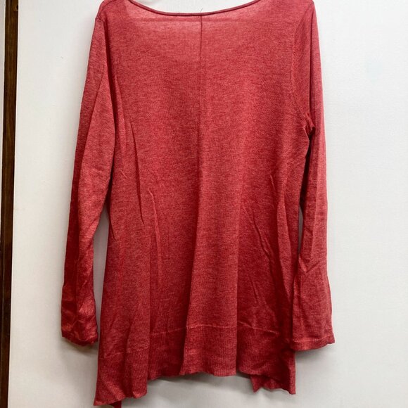 lighweight soft red Eileen Fisher sweater - Picture 2 of 4